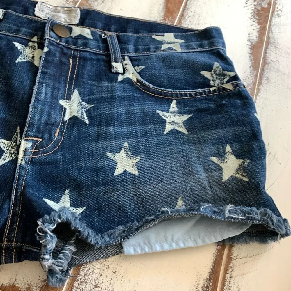 Current/Elliott star boyfriend denim short size 28